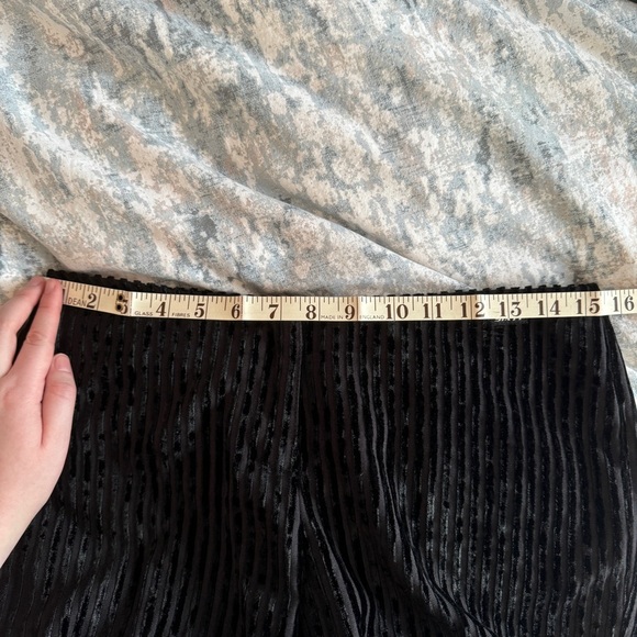 NWOT VTG Miss Sixty Pants 28 Black Burnout Velvet Stripe Flare Leg Low Rise Y2K - Picture 13 of 16